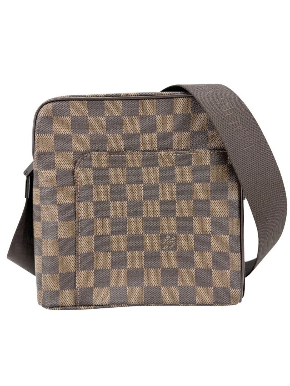 Louis Vuitton Shoulder Bag Olaf PM Crossbody Damier Canvas Brown Gold